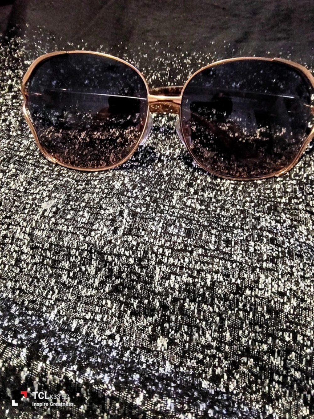 Women's Brown & Gold Sunglasses